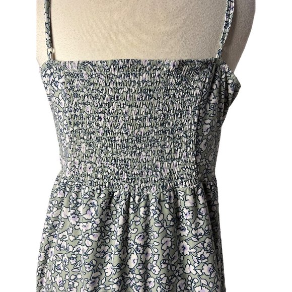 No Boundaries Summer Baby ddoll XXL Dress Green White Floral Mini Sleeveless - Picture 14 of 16